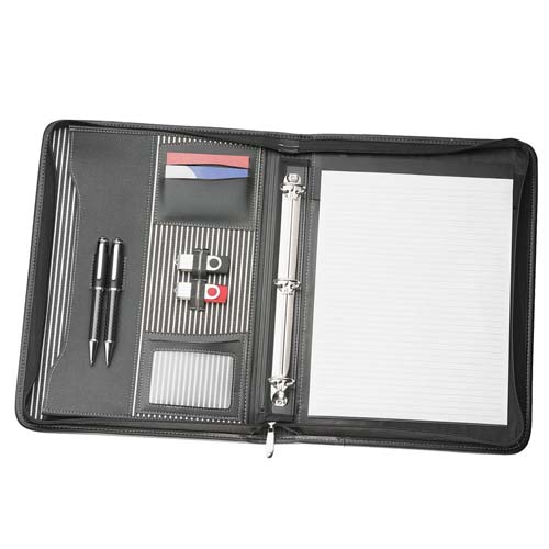 A4 Zippered Comendium with Removable 3 Ring Binder - Global CMA