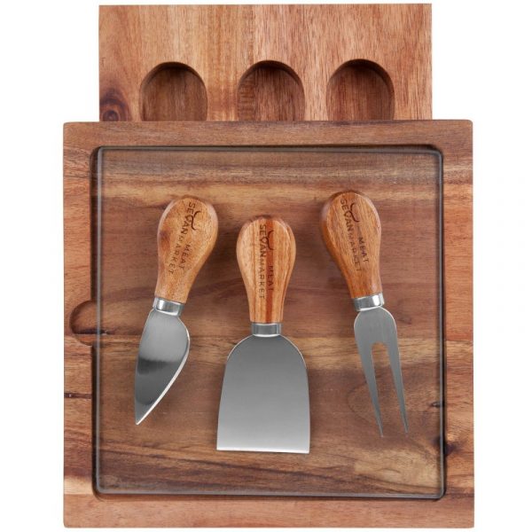 Braemar Glass Cheese Board & Knife Set - Image 9