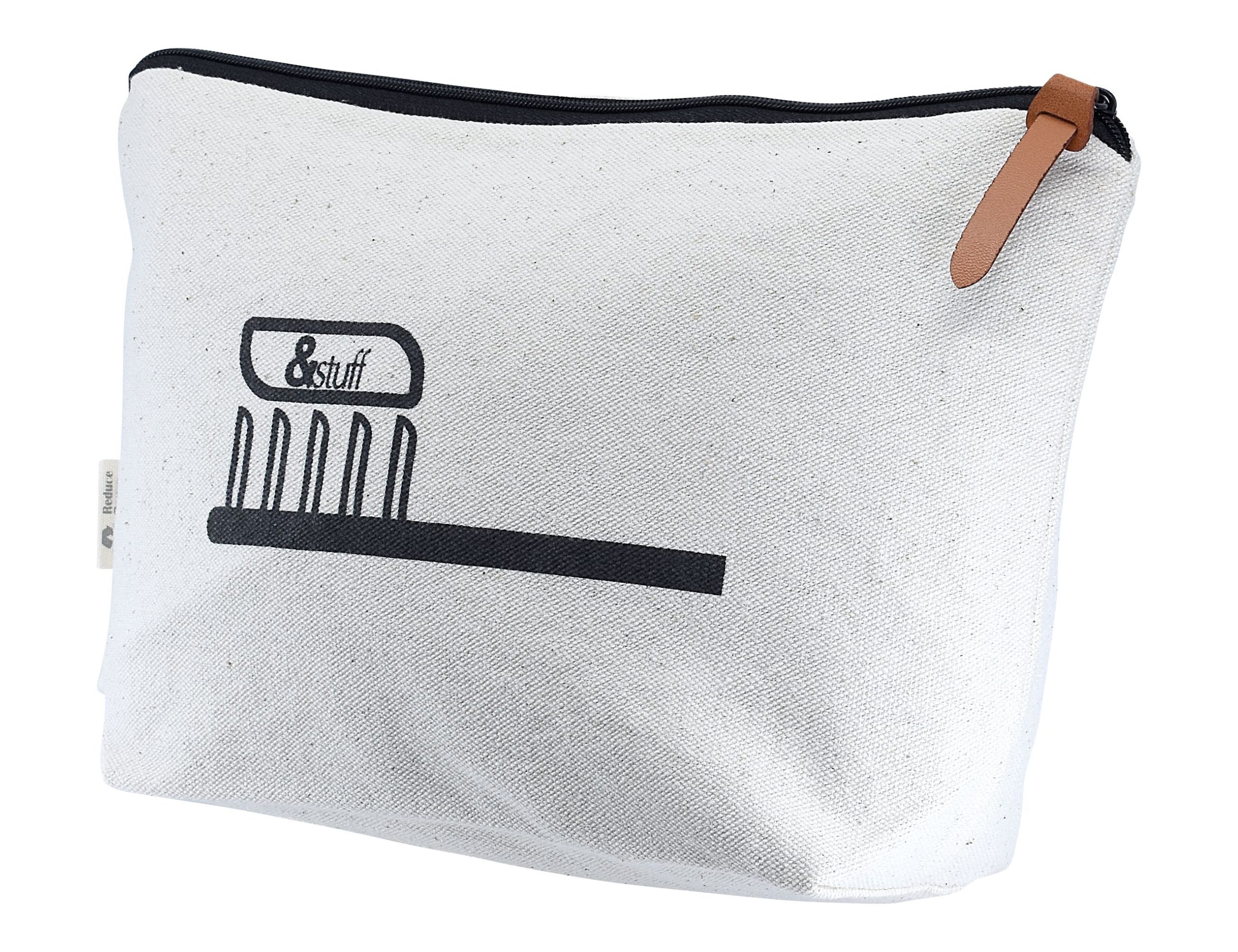 Calico Toiletry / Makeup Bag 17x27x8.5cm - Image 5