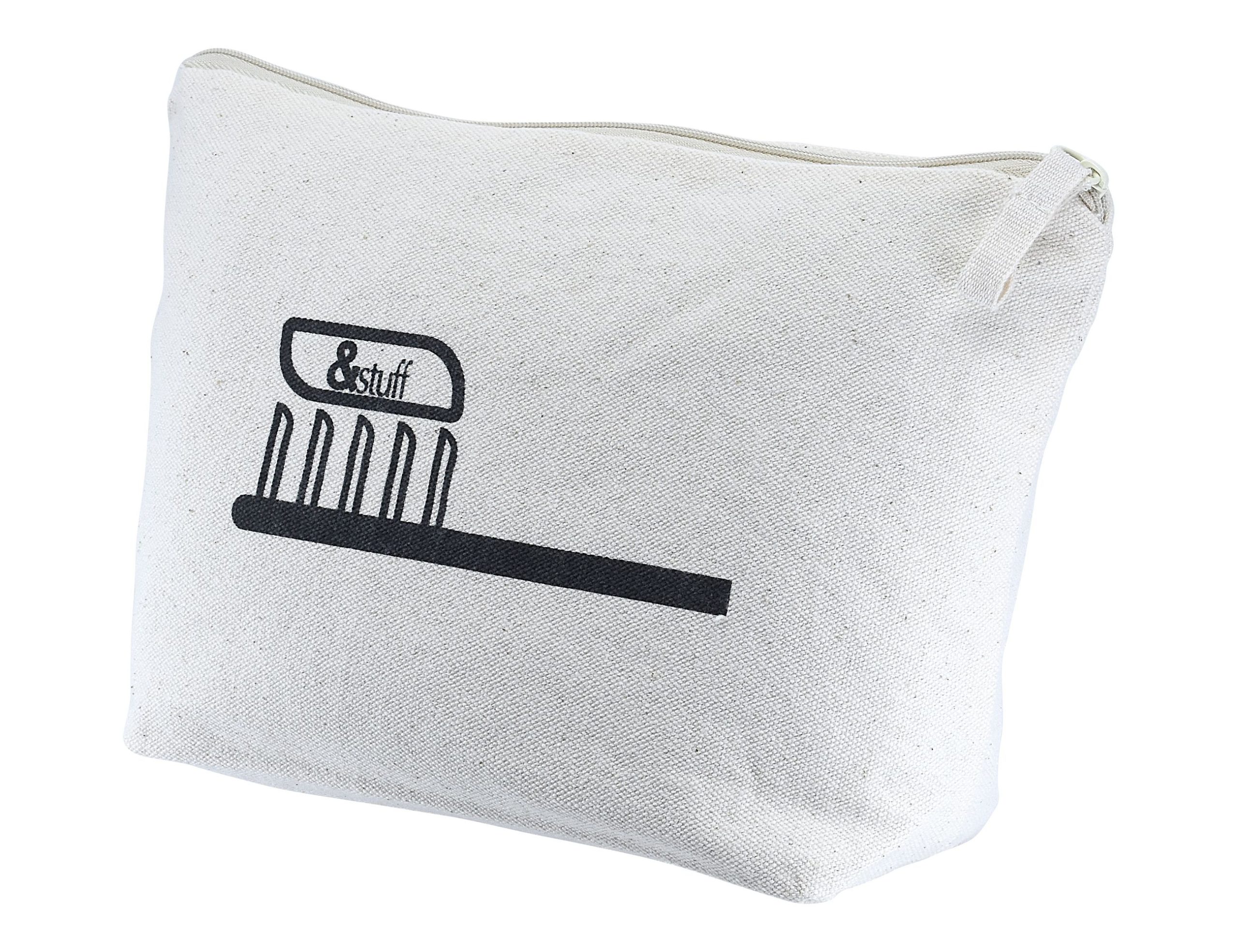 Calico Toiletry / Makeup Bag 17x27x8.5cm - Image 6