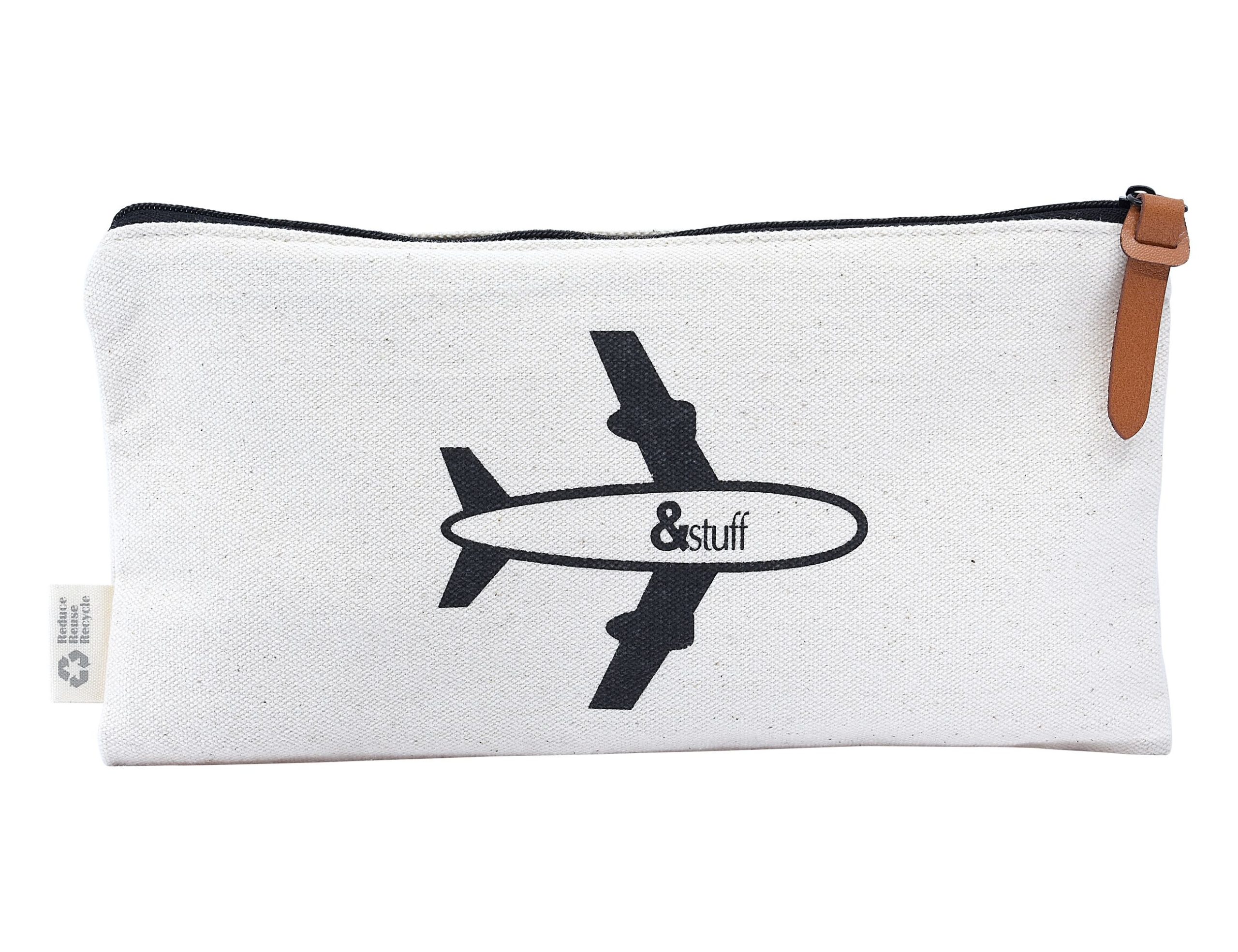 Calico Travel Pouch 12.5cm x 24.5cm - Image 5
