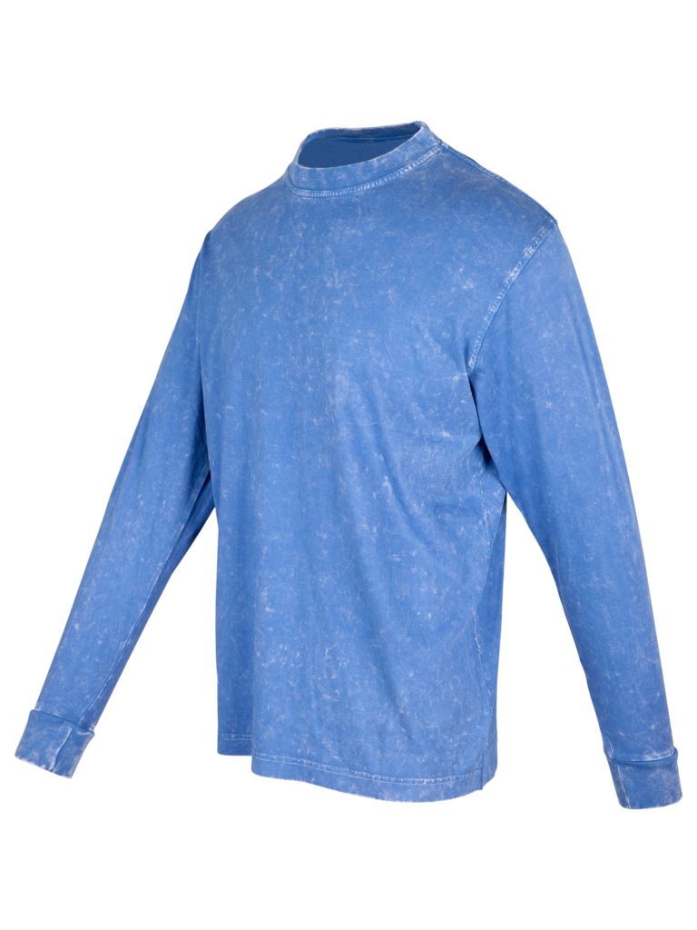 STONE WASHED LONG SLEEVE SHIRT - POOL
