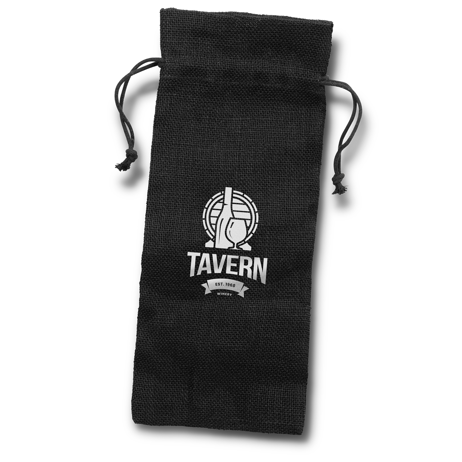 Jute Wine Drawstring Bag - Image 3