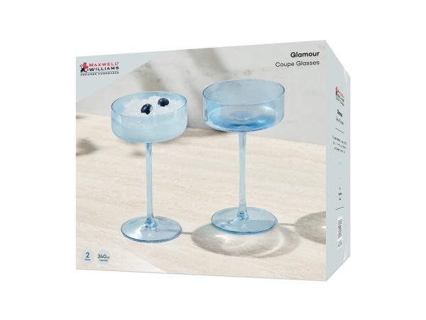 Glamour Coupe Glass 240ml Set of 2 - Image 6