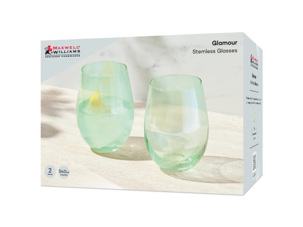 Glamour Stemless Glass 540ml Set of 2 - Image 8