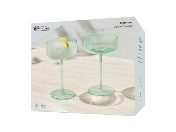 Glamour Coupe Glass 240ml Set of 2 - Image 8