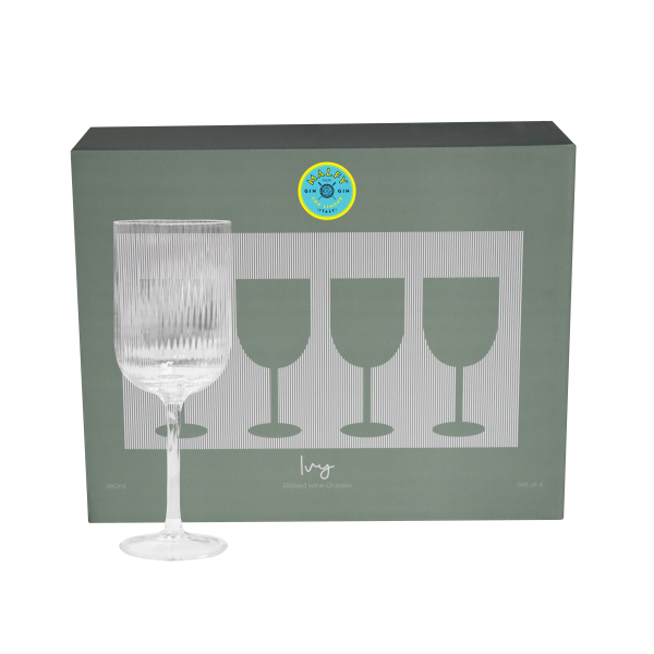 Ivy Ribbed Wine Glasses - Image 4