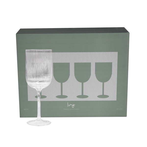 Ivy Ribbed Wine Glasses - Image 6