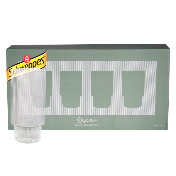 Oscar Ribbed Highball Glasses - Image 3