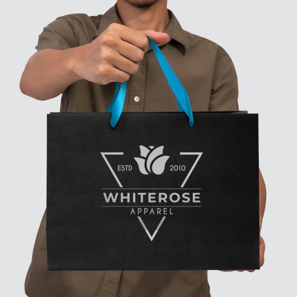 Large Ribbon Handle Paper Bag - Image 3