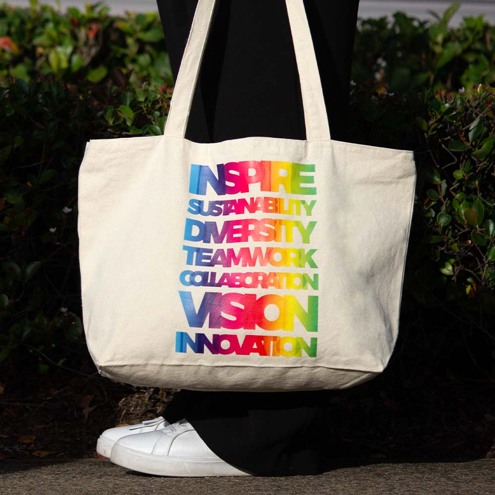Zippered Cotton Canvas Shopper Tote - Image 7