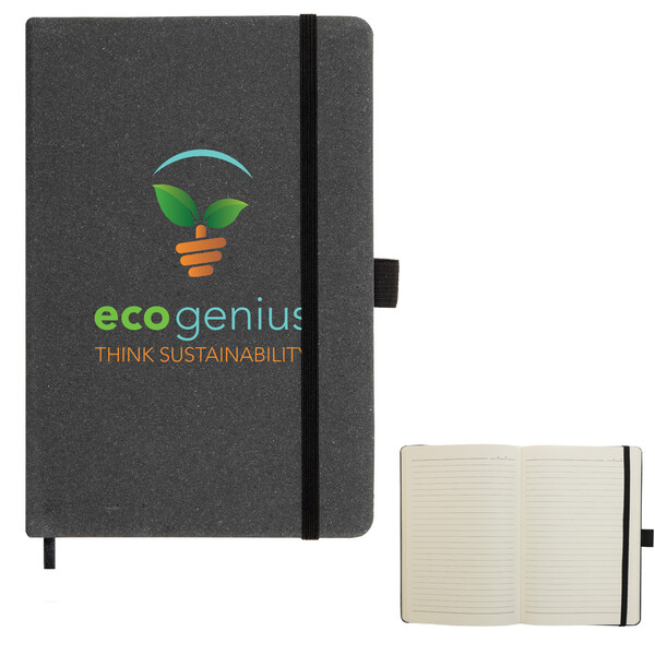 Astro Hard Cover Recycled Leather Notebook - Image 3