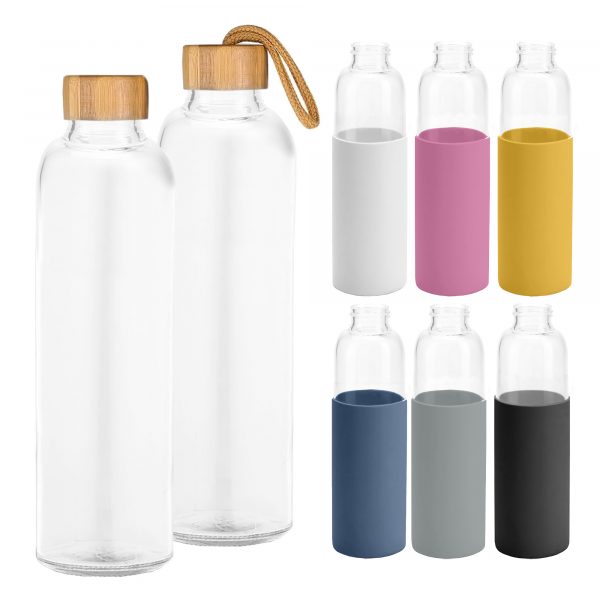 Honya Glass Drink Bottle with Sleeve - Image 9