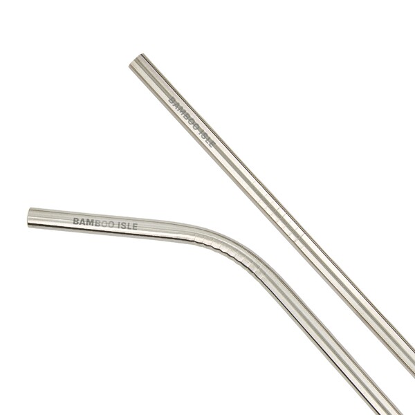 Banquet Stainless Steel Cutlery & Straw Set in Calico Pouch - Image 8