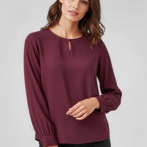 Womens Evelyn Long Sleeve Blouse