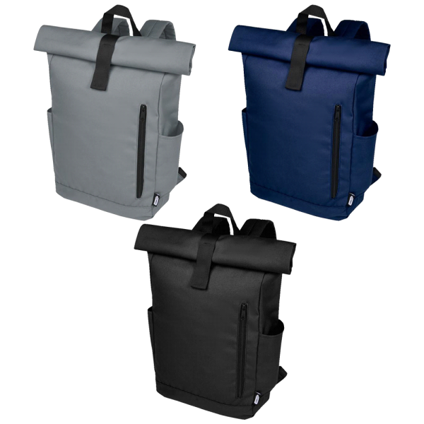 Byron 15.6" GRS RPET Roll-Top Backpack