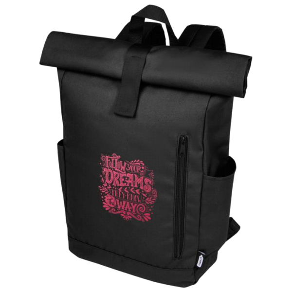 Byron 15.6" GRS RPET Roll-Top Backpack - Image 10