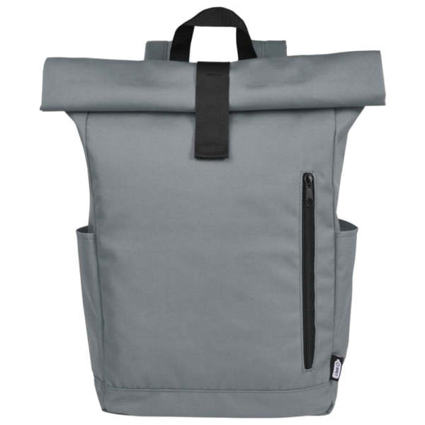 Byron 15.6" GRS RPET Roll-Top Backpack - Image 12