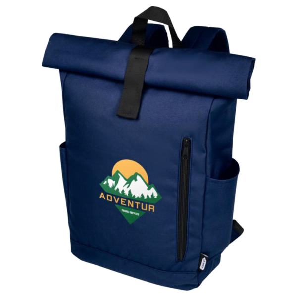 Byron 15.6" GRS RPET Roll-Top Backpack - Image 6