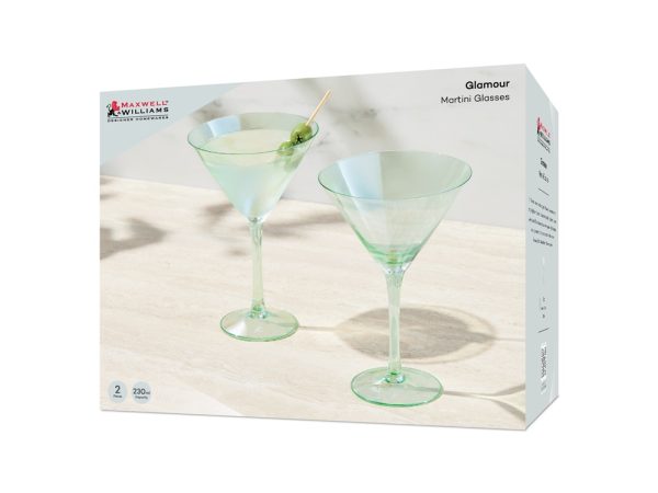 Glamour Martini Glass 230ml Set of 2 - Image 3
