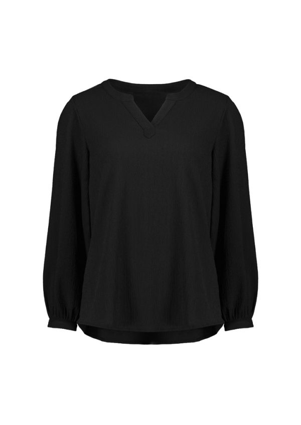 Womens Ruche Long Sleeve Blouse - Image 16