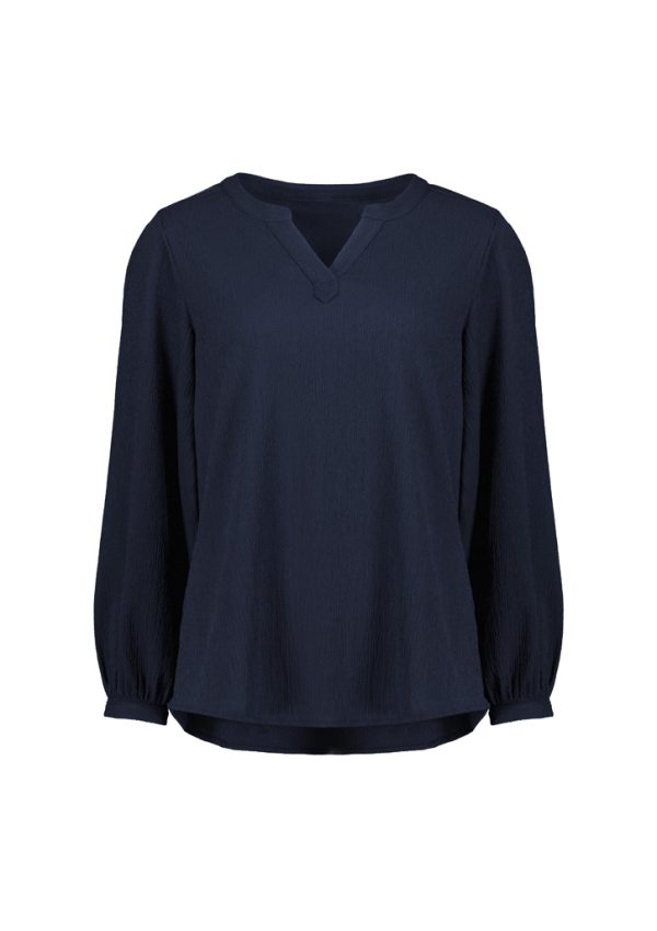 Womens Ruche Long Sleeve Blouse - Image 14