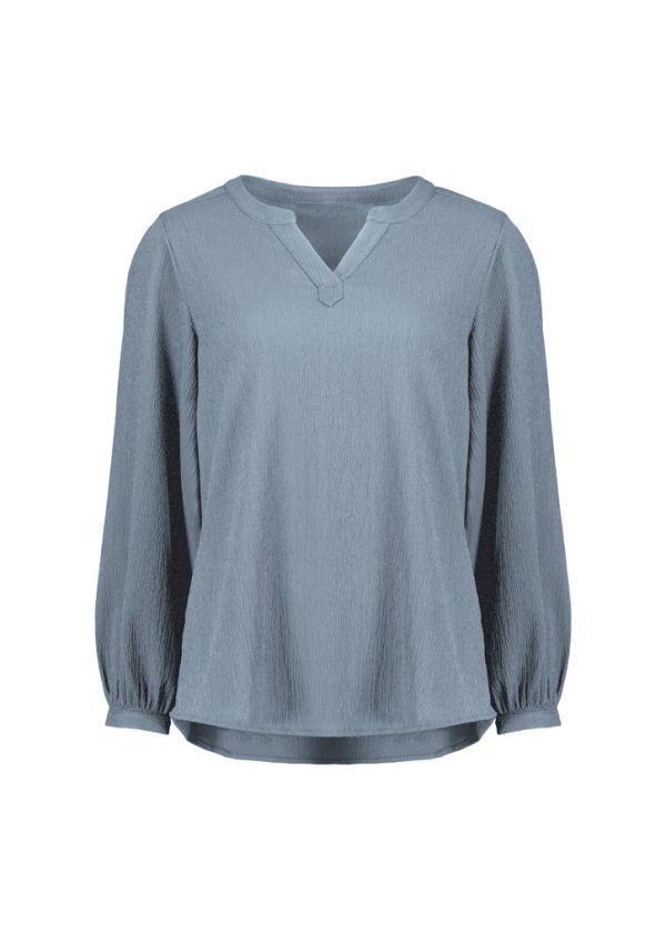 Womens Ruche Long Sleeve Blouse - Image 12