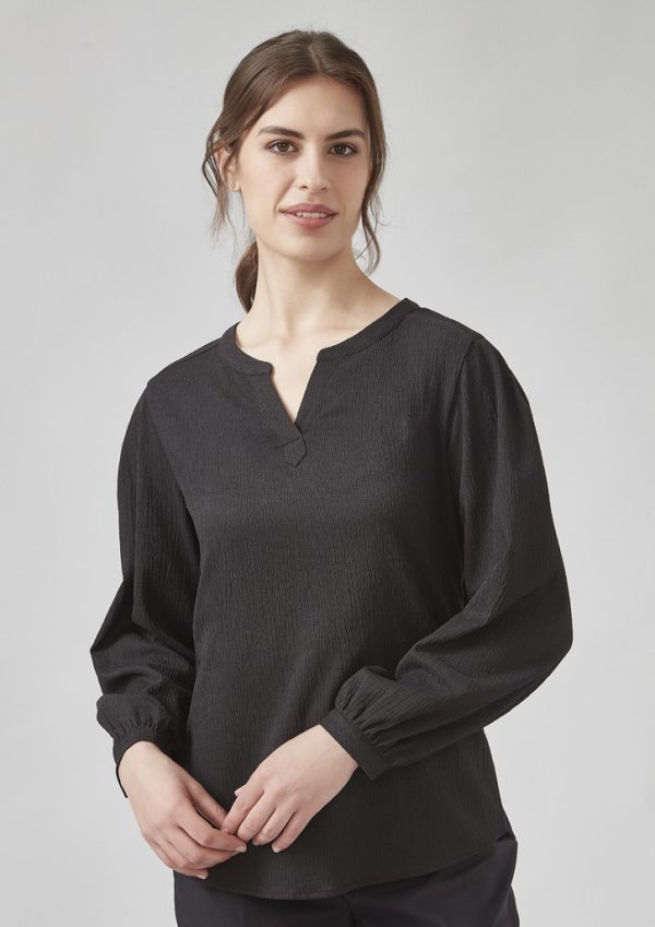 Womens Ruche Long Sleeve Blouse - Image 10