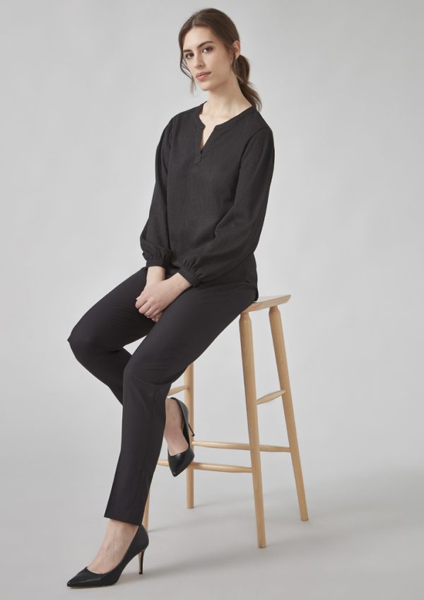 Womens Ruche Long Sleeve Blouse - Image 9