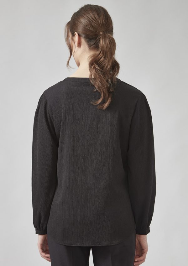 Womens Ruche Long Sleeve Blouse - Image 8