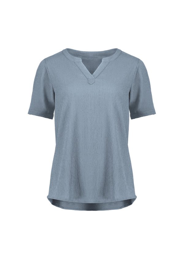 Womens Ruche Short Sleeve Blouse - Image 8