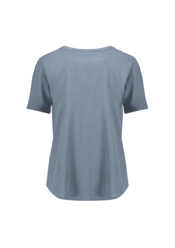 Womens Ruche Short Sleeve Blouse - Image 7