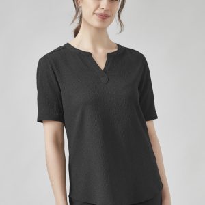 Womens Ruche Short Sleeve Blouse