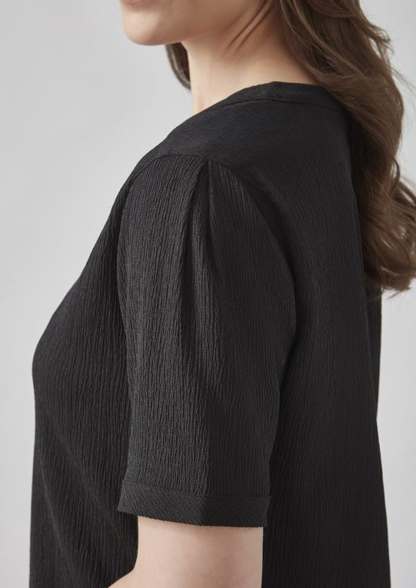 Womens Ruche Short Sleeve Blouse - Image 4