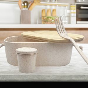 Handy Man Bamboo Lunch Box