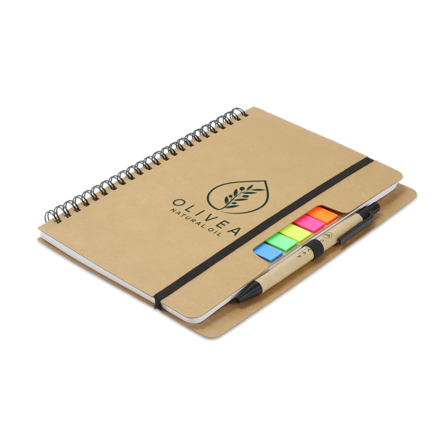 Kraft Notebook with Notes and Flags - Image 5