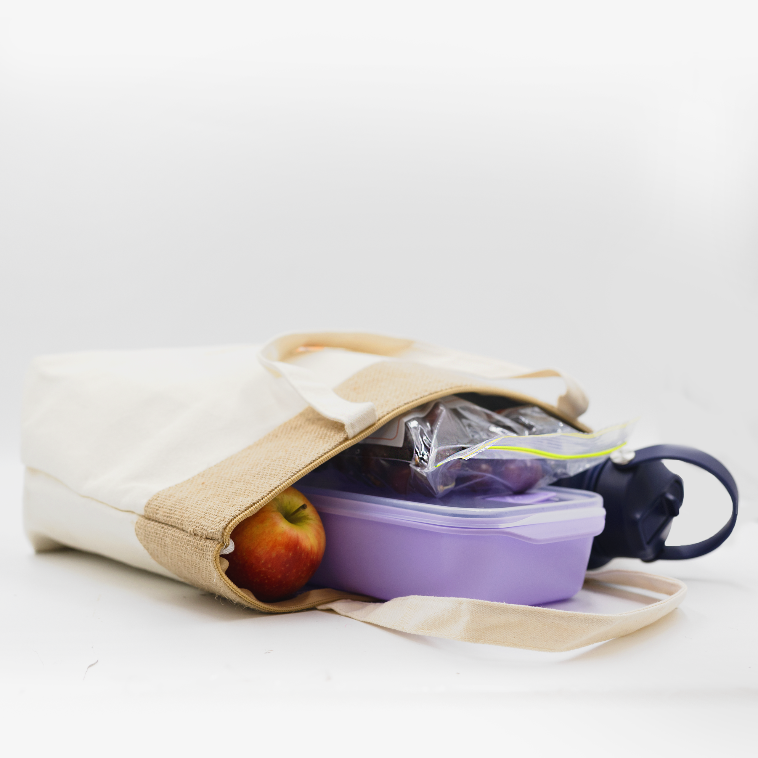 The Brooke Jute and Cotton Cooler Bag - Image 6