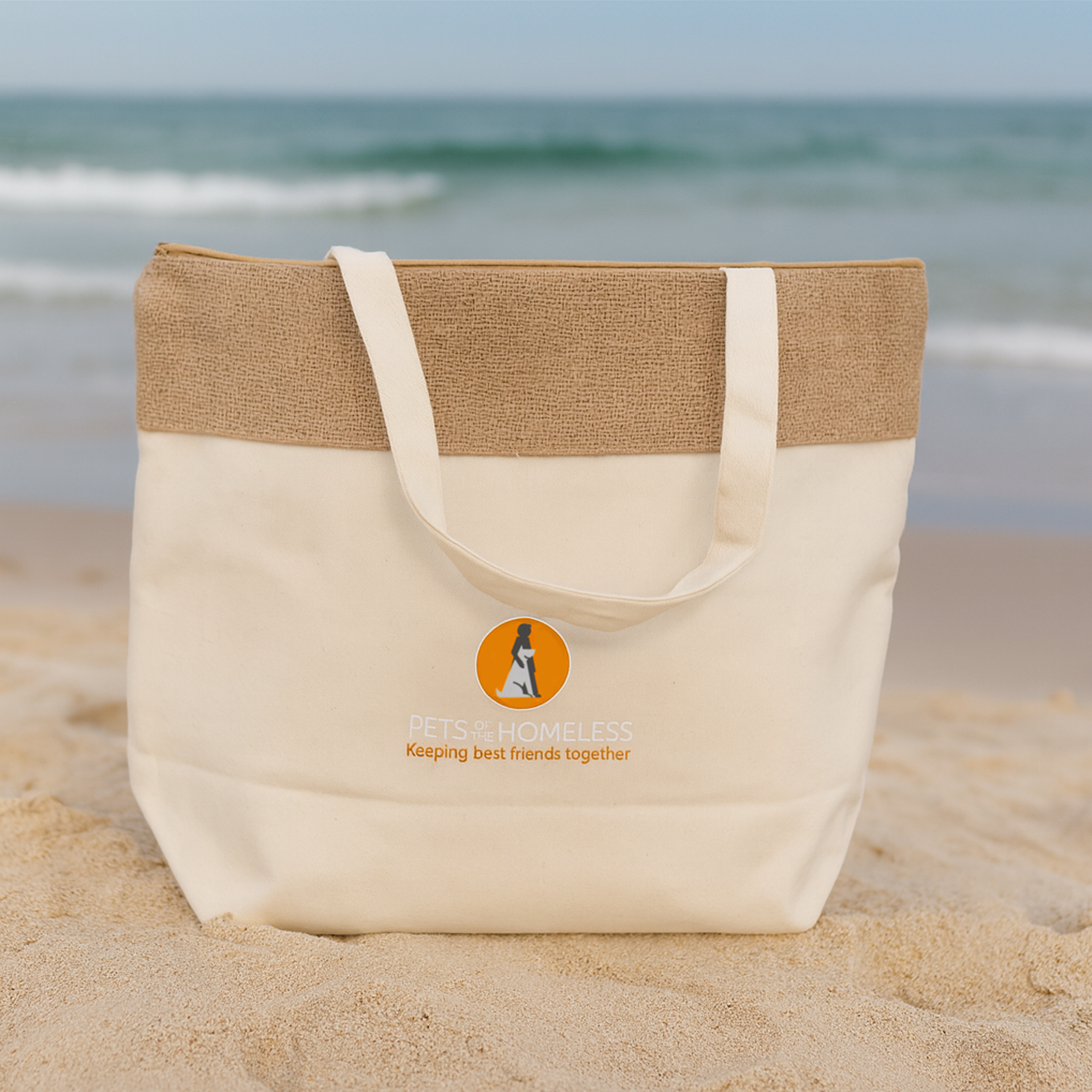 The Brooke Jute and Cotton Cooler Bag