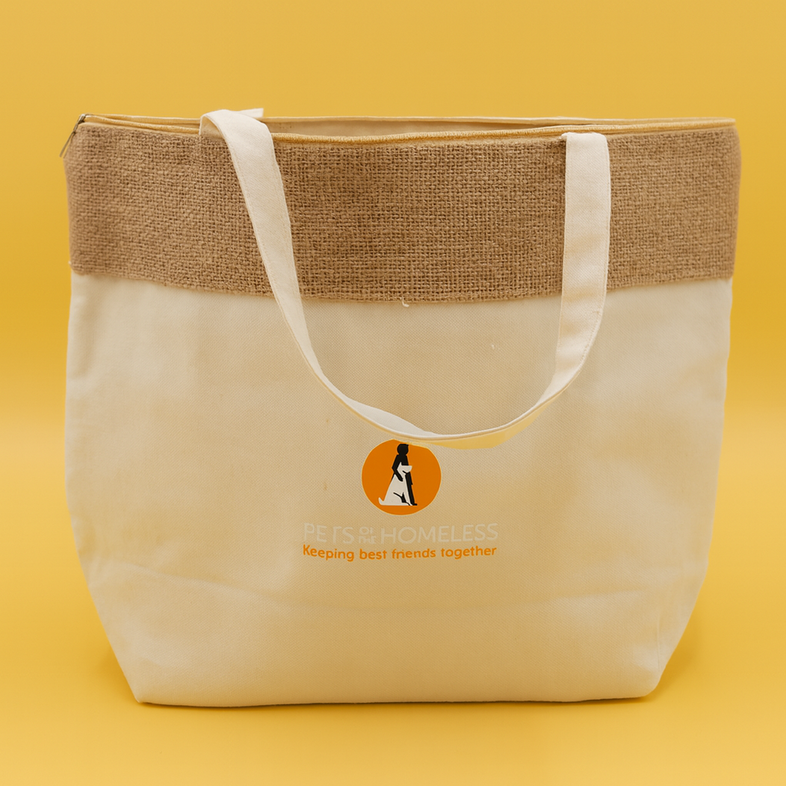 The Brooke Jute and Cotton Cooler Bag - Image 3