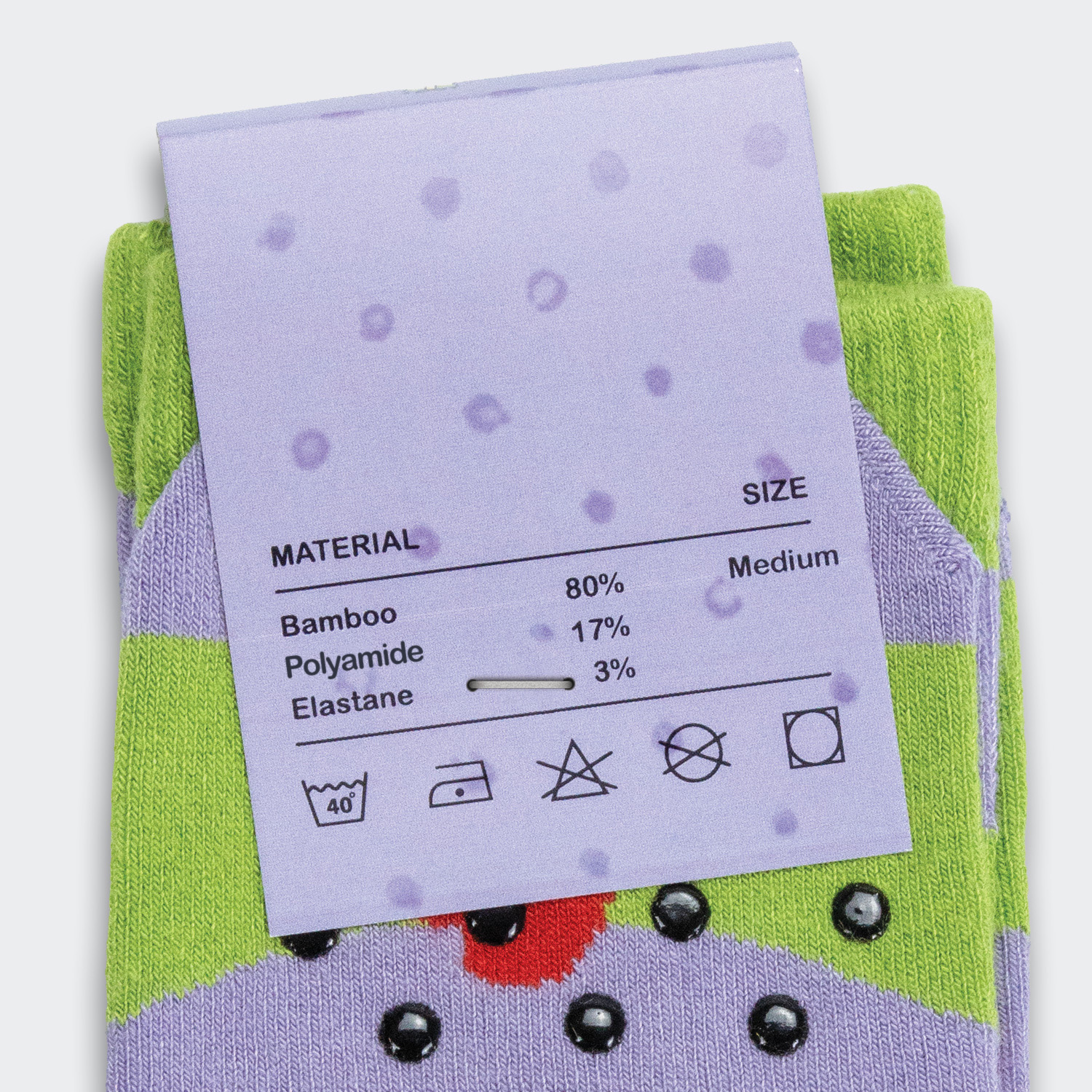Pixel Knitted Bamboo Grip Socks - Image 3