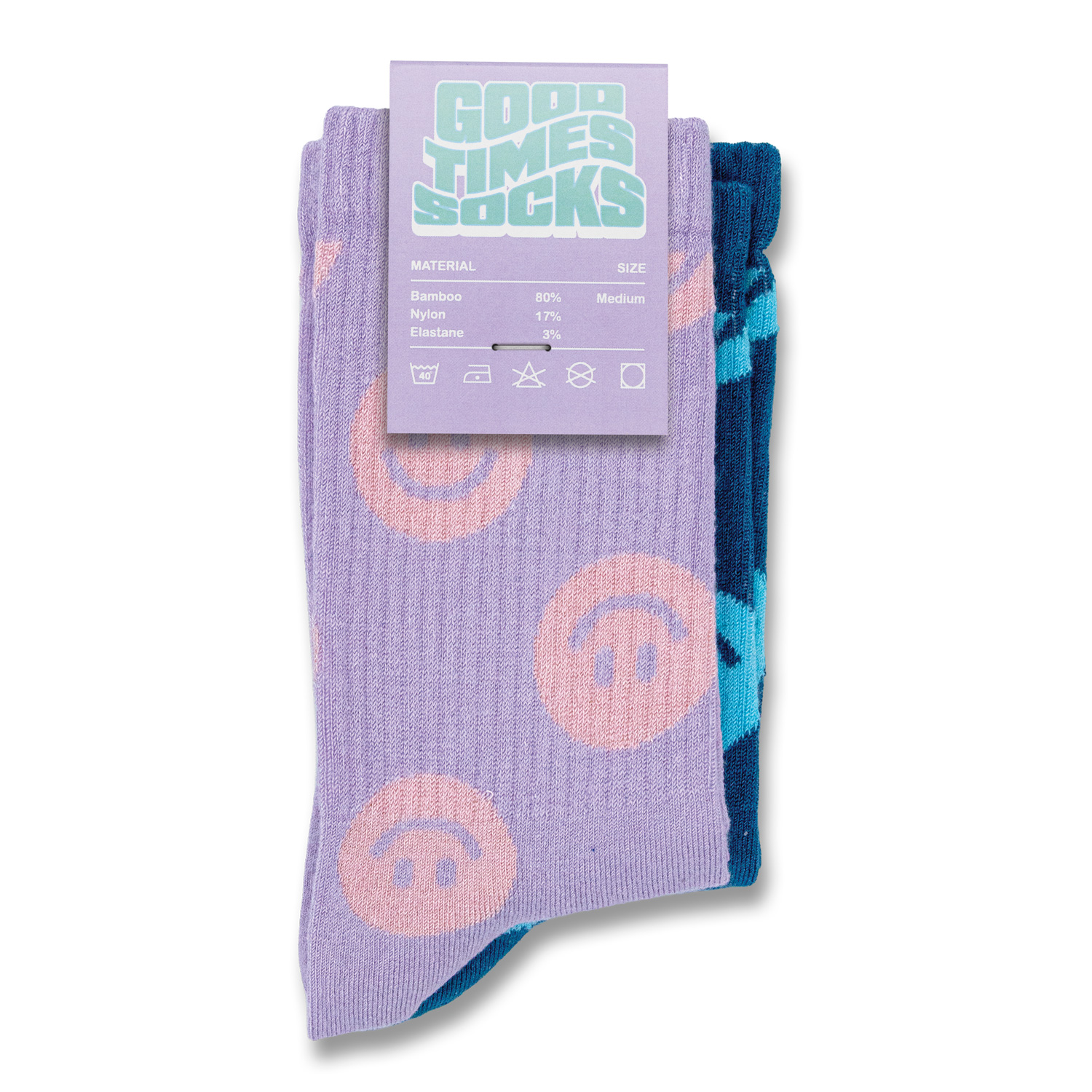Pixel Knitted Bamboo Crew Socks - Set of 2 (Copy) - Image 5