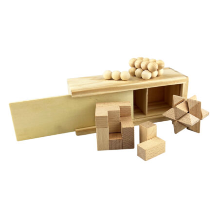 3 in 1 Wooden Brain Teaser - Image 4
