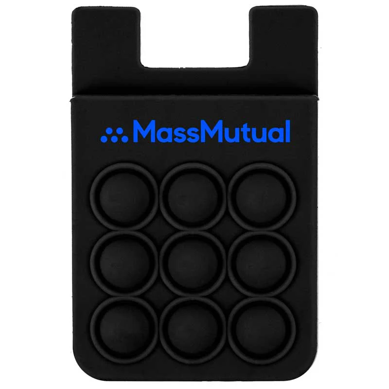 Popper Stress Reliever Silicone Phone Wallet - Image 4