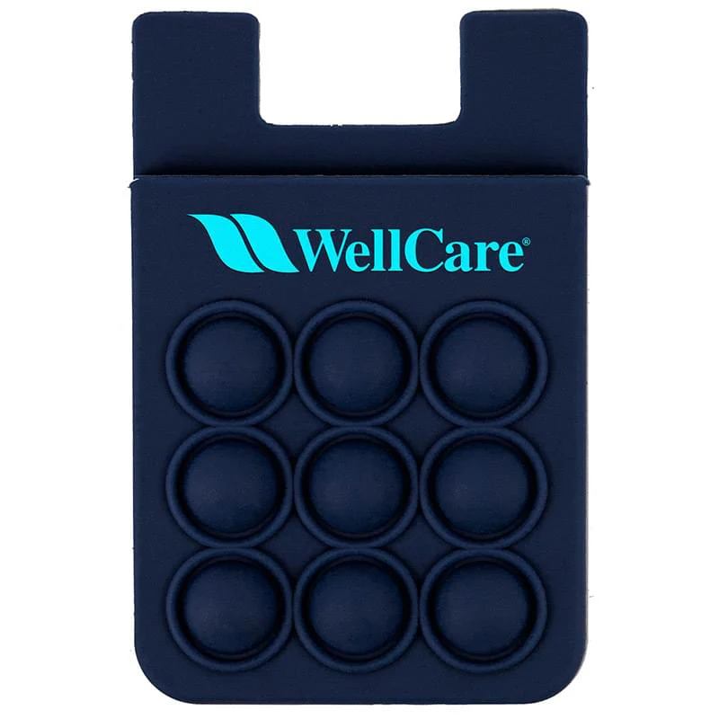 Popper Stress Reliever Silicone Phone Wallet - Image 5