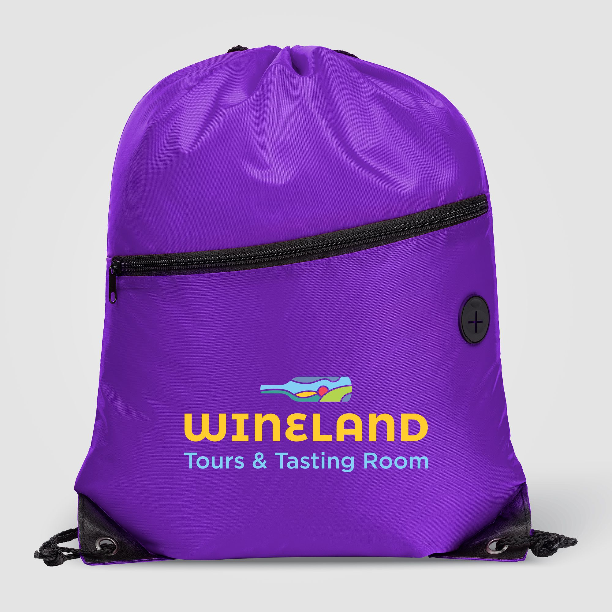 Daypack - Drawstring Backpack - 210D Polyester - Image 2